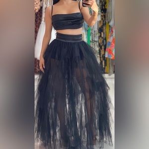 Price Firm! New Tulle dress/skirt with satin top ❤️ Size M